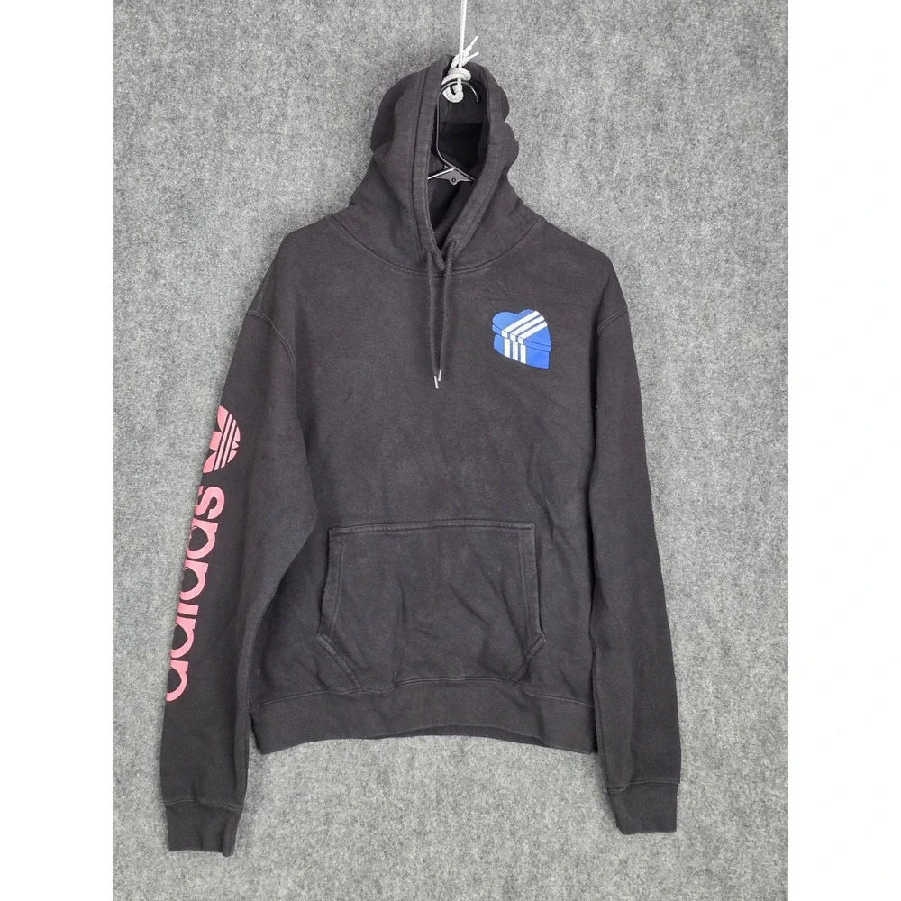Adidas Hoodie OG Heart Box Originals Medium Black Sweatshirt Pullover Streetwear